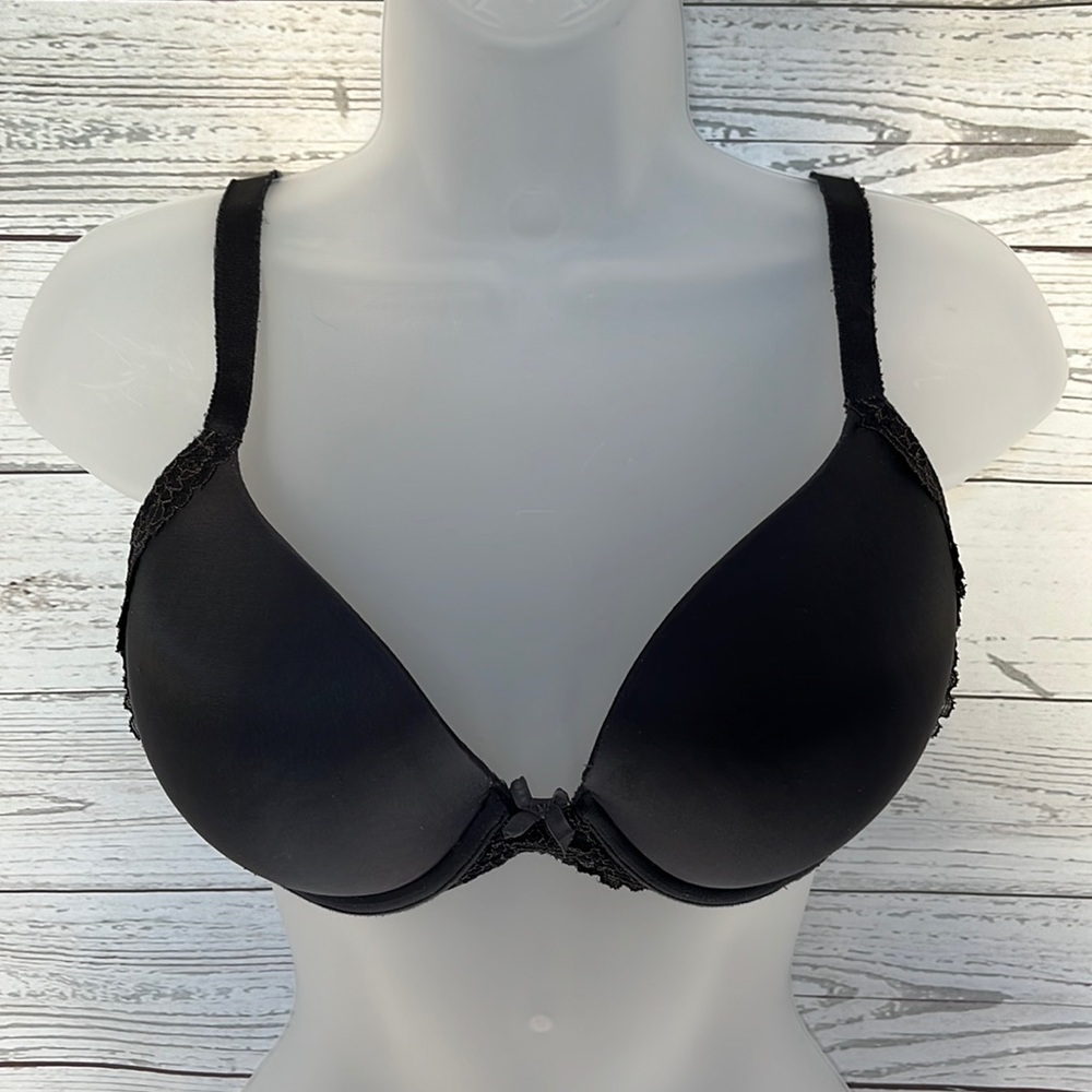 Victoria’s Secret Dream Angels Perfect Coverage Bra Black Lace Size 34D